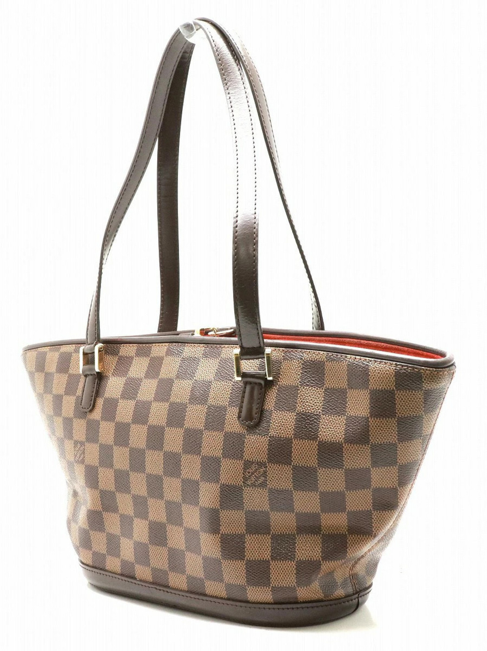 Louis Vuitton Tote Handbag Manosque Damier Bag Brown